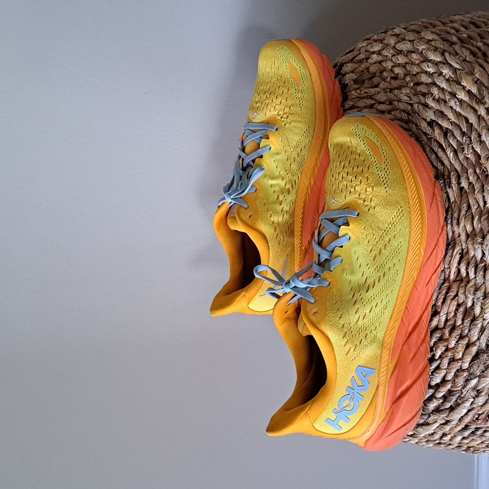 Hoka One One Mens Clifton 8 Radiant Yellow Maize Running/Athletic Sneakers S-11D